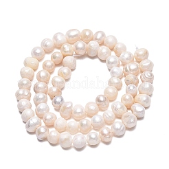 Fili di perle di perle d'acqua dolce coltivate naturali&nbsp;PEAR-N013-05H-01