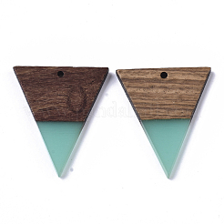 Pendentifs en bois de résine et de noyer&nbsp;RESI-T035-06B