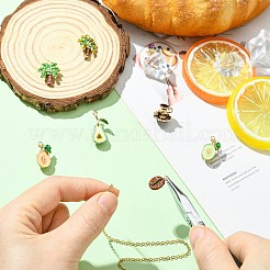 Colgantes de esmalte de aleación 7pcs 7 estilos&nbsp;ENAM-CJ0007-38
