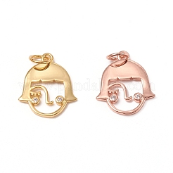 Pendentifs en laiton zircon cubique transparent&nbsp;KK-I668-05