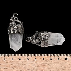 Natürlicher Quarzkristall Bergkristall facettierte Schwertanhänger&nbsp;G-Q163-01AS-02