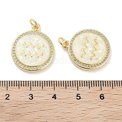 Pendenti in zirconi cubici trasparenti in micro pavè di ottone&nbsp;KK-L213-032G