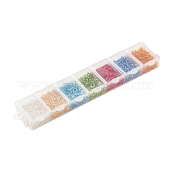 3500 Stück 7 Farben 12/0 runde Saatperlen aus Glas&nbsp;SEED-YW0001-23