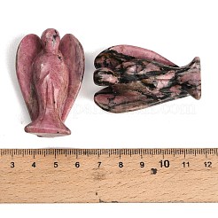 Figurines d'anges sculptées en rhodonite naturelle&nbsp;G-O200-03J-07
