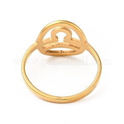 Ionenplattierung (IP) 201 Edelstahl Sternbilder Waage Fingerring für Frauen&nbsp;RJEW-G266-19G