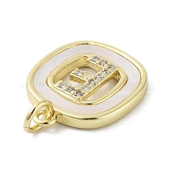 Colgantes de circonita cúbica transparente micro pavé de latón chapado en rack&nbsp;KK-E102-33G-E