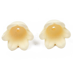 Cappucci di perline acrilici opachi in stile gommato&nbsp;ACRP-T010-01F