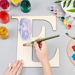 Buchstabe E formen unfertige Holzscheiben&nbsp;DIY-GA0001-13