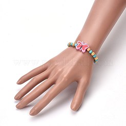 Perles en bois enfants bracelets extensibles&nbsp;BJEW-JB04129-01