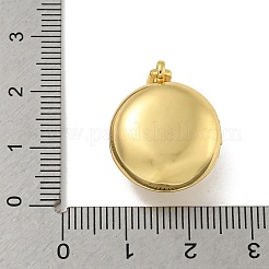 Medaillon-Anhänger aus Messing mit Zirkonia&nbsp;KK-N254-93D-G