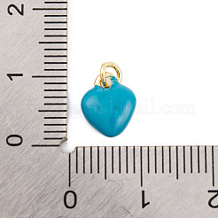 Emaille-Anhänger aus Messing mit Gestellbeschichtung&nbsp;KK-P269-10G-03