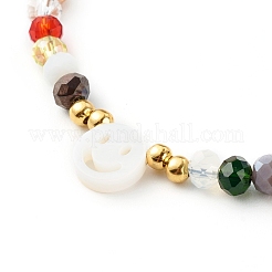 Juego de pulseras y collar de cuentas de vidrio electrochapado&nbsp;SJEW-JS01200