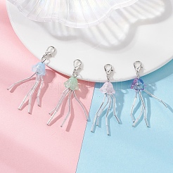 Adornos colgantes de vidrio y vidrio soplado con forma de medusa&nbsp;HJEW-JM04590