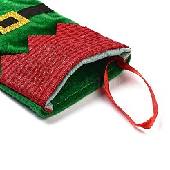 Calza di Natale in feltro e decorazione pendente in ferro&nbsp;DJEW-K027-01B-02