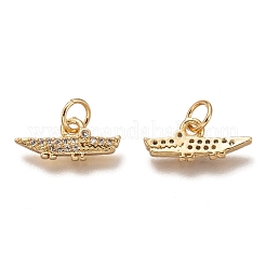 Ciondoli in ottone zirconi chiari micro pavé&nbsp;ZIRC-B002-53G