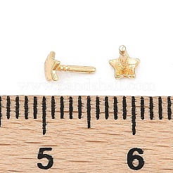 Stern-Stecknadeln aus Messing&nbsp;KK-U051-02G-02