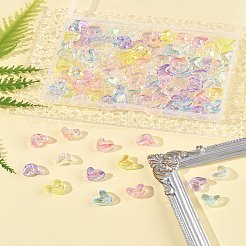 98 Stück 7 Farben UV-beschichtete transparente Acrylperlen&nbsp;MACR-FS0002-17
