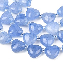 Natürliche weiße Jade perlen Stränge&nbsp;G-NH0069-A04