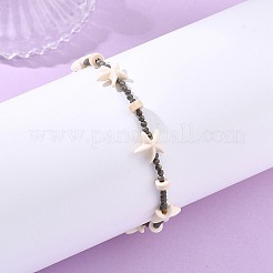 Braccialetti da donna con perline di pirite naturale e turchese sintetico.&nbsp;BJEW-JB14068