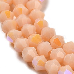Opaque couleur unie imitation jade perles de verre brins&nbsp;LS-EGLA-A039-P4mm-L06
