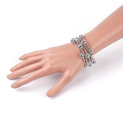 Glas-Wrap-Armbänder aus Elektroplatte&nbsp;BJEW-JB04018