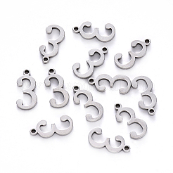 Breloques en acier inoxydable 201 résistantes au ternissement&nbsp;STAS-R108-03