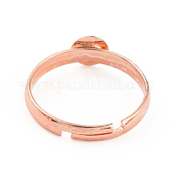 Verstellbare Messing Fingerringe Komponenten&nbsp;KK-WH0054-22B-RG