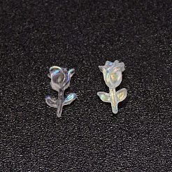 Nagelkunst-Anhänger aus Harz mit Rosenblüten&nbsp;MRMJ-WH0079-15