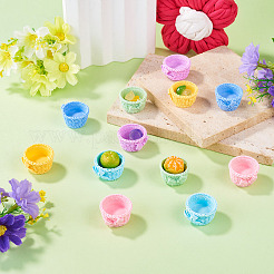 12 mini modello di cestino in resina a 6 colori&nbsp;AJEW-TA0005-85