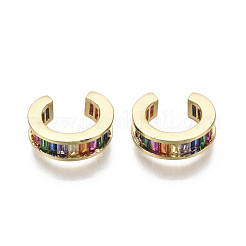 Messing Micro Pave Zirkonia Manschette Ohrringe&nbsp;EJEW-R114-023-NF