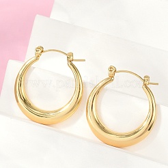 Pendientes de aro de acero inoxidable 304 para mujer&nbsp;EJEW-U046-07G-A