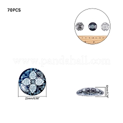 Cabochons di vetro flatback per i progetti fai da te&nbsp;GGLA-S047-25mm-06A