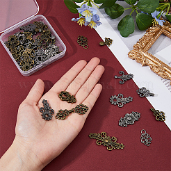 24 Stück 6 Arten von Schnappverschlüssen aus Legierung&nbsp;FIND-DC0005-13