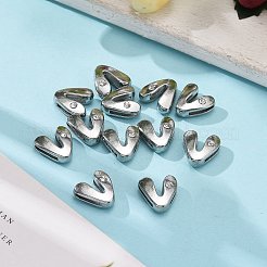 Perles coulissantes de lettre pour la fabrication de bracelet de montre&nbsp;X-ALRI-O012-V-NR