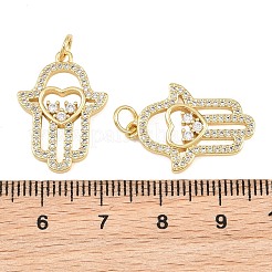 Pendentifs avec zircon cubiques à micro-pavés en laiton&nbsp;CU-CBAB719-04G-C