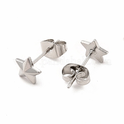Orecchini a forma di stella in acciaio inossidabile 304 anti-ossidazione per donna&nbsp;EJEW-C004-08P