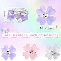 30 attache-cheveux en résine d'alliage de zinc 3 couleurs&nbsp;OHAR-SC0001-16B