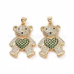Pendentifs en laiton zircon cubique transparent&nbsp;ZIRC-F135-26G-01