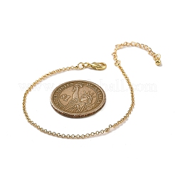 Bracciali in ottone con catena rolo per donna&nbsp;BJEW-G735-05G