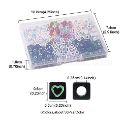 30 Stück 6 Farben Bastel-Acrylperlen&nbsp;SACR-YW0001-60