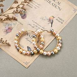 Pendientes de aro de acero inoxidable 304&nbsp;EJEW-JE04291-02