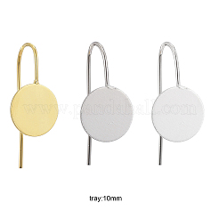 36 ganci per orecchini in ottone a 3 colori&nbsp;KK-ZZ0001-10
