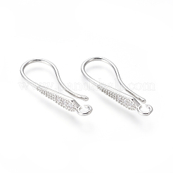 Micro ottone spianare zirconi orecchino ganci&nbsp;KK-G374-13