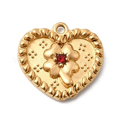 Pendentifs en acier inoxydable 304 avec micro pavé de strass&nbsp;STAS-G369-06G