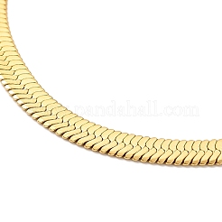 Collana a spina di pesce in acciaio inossidabile 304 placcata ionica (ip) per uomo e donna&nbsp;X-NJEW-E076-04C-G