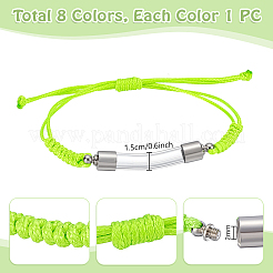 8 bracciale a maglie in bottiglia di vetro di 8 colori&nbsp;BJEW-PH01954