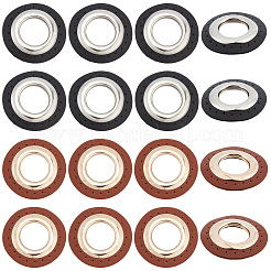 8 sac 2 couleurs imitation cuir PU patch œillet&nbsp;PURS-CL0001-34P