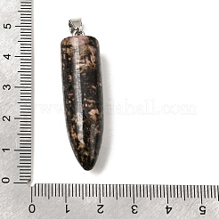 Pendentifs pointus rhodonite naturelle&nbsp;G-F820-12H