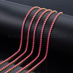 Chaînes en laiton avec strass&nbsp;CHC-N017-003B-B05