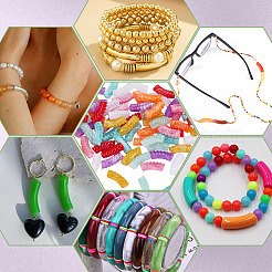 DIY-Kits zur Herstellung von Armbändern aus gebogenen Acrylperlen&nbsp;DIY-NB0013-06
